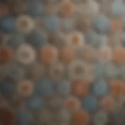Elegant tile arrangements showcasing diverse materials and patterns