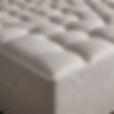Snug Fit of Mattress Pad Detailed image of a mattress pad fitting snugly on a mattress