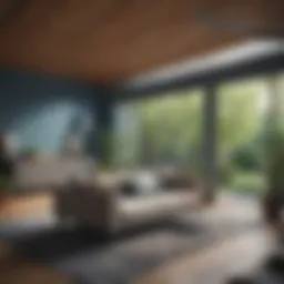 A blueprint of a house highlighting a new room addition