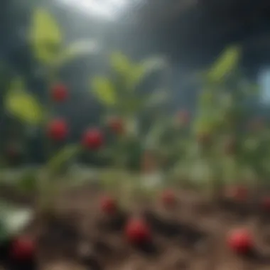 Stages of raspberry plant development