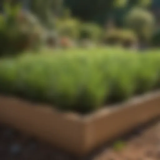 Cardboard sheets layered in a garden bed to suppress grass growth