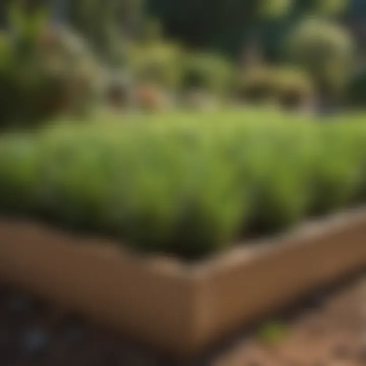 Cardboard sheets layered in a garden bed to suppress grass growth