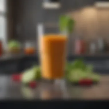 A vibrant smoothie made in Vitamix presented in a glass