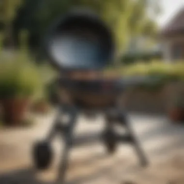 Design Features of the Weber Electric Start Charcoal Grill Showcasing the unique design of the Weber electric start charcoal grill