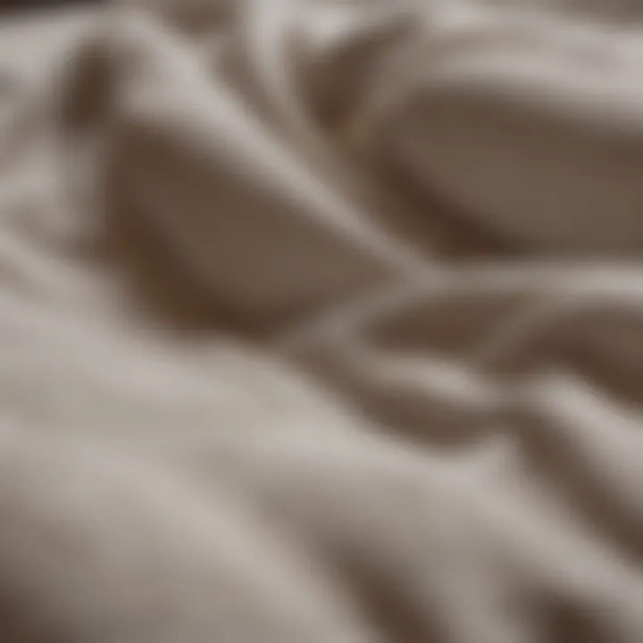 Close-up of breathable fabric used in summer comforters