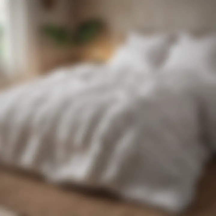 Variety of summer comforter types displayed