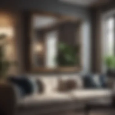 Using Mirrors to Create Depth and Light Elegant mirror reflecting light above a cozy sofa