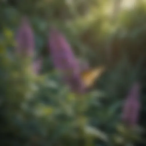 Vibrant butterfly bush in full bloom during summer