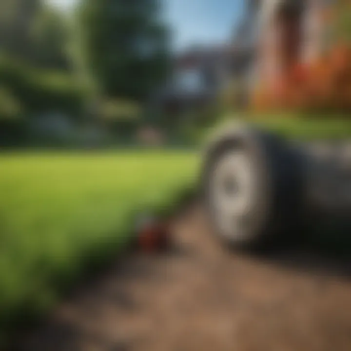 Healthy lawn with pest control measures in place