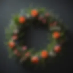 A vibrant spring wreath adorned with fresh flowers and greenery