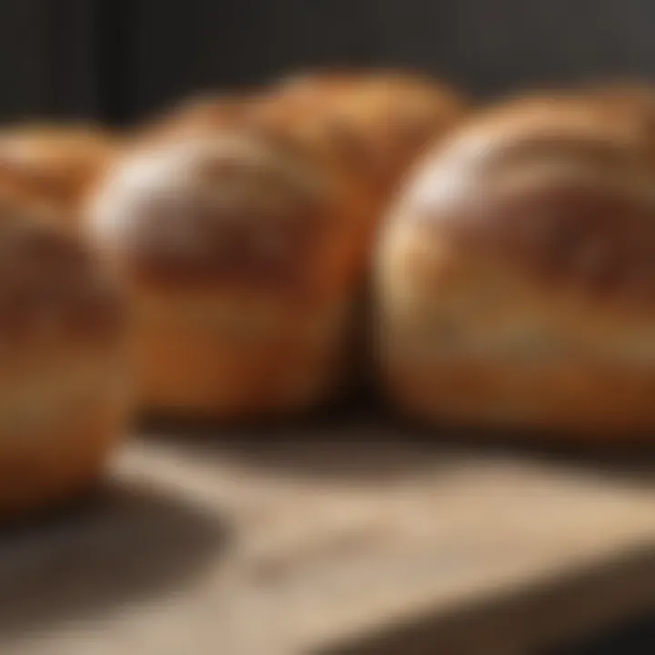 An array of fresh bread loaves baked using the Zojirushi breadmaker